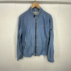 Triple Five Soul Men’s Size Medium Chambray Denim Zip Up Jacket